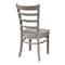 International Concepts Set of 2 Emily Side Chairs, Washed Gray Taupe C09-617P - alternate 5
